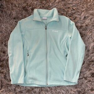 Columbia Womans Aqua Fleece Jacket size Large